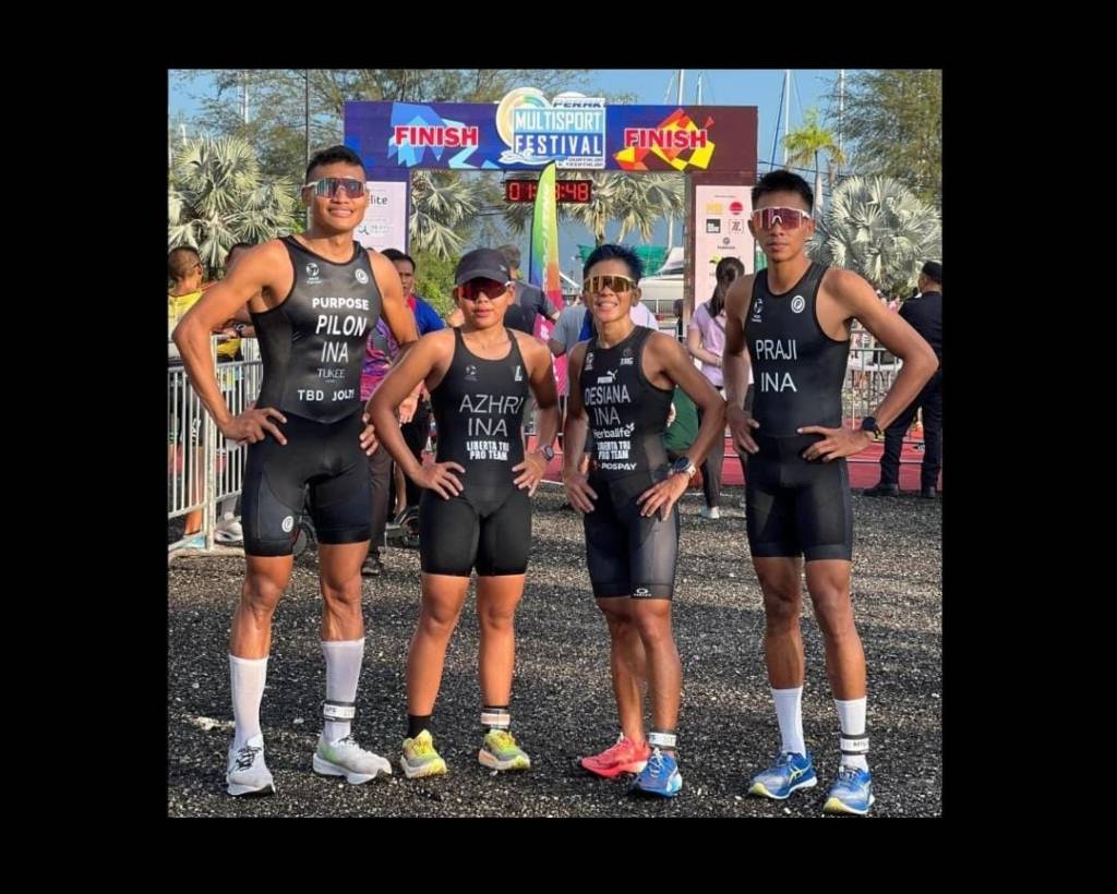 Atlet Triathlon Indonesia, Peserta PON XXI Aceh-Sumut Berhasil Borong Medali SEATF 2024