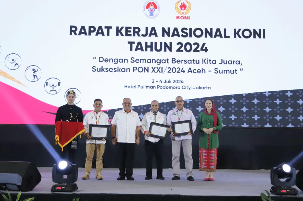 KONI Pusat Apresiasi Implementasi Teknologi Digital KONIDA pada Rakernas 2024