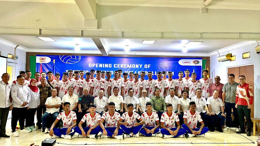 Tim Bola Voli BHQ Cambodian Resmi Berlatih di Indonesia